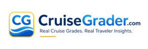 CruiseGrader.com logo with CG wave icon and tagline Real Cruise Grades Real Traveler Insights
